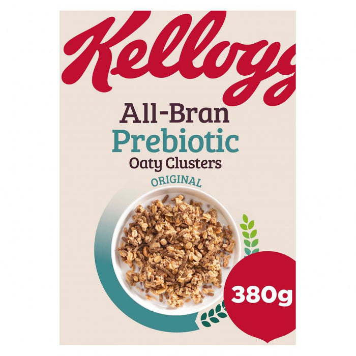 Kelloggs All-Bran Prebiotic Oaty Clusters, Original , 380 gr