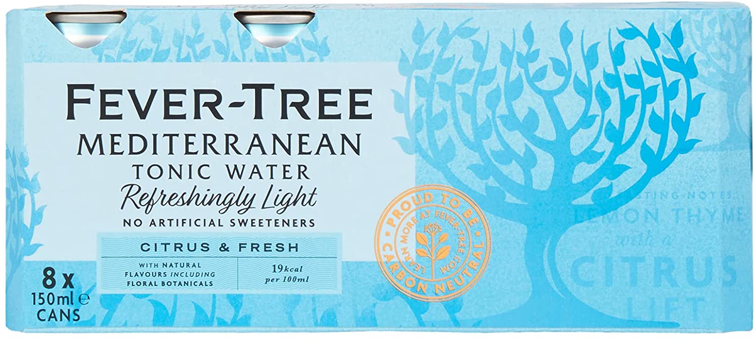 Fever Tree Mediterranean Tonic Water, 8-Pack, 8 x 150 ml