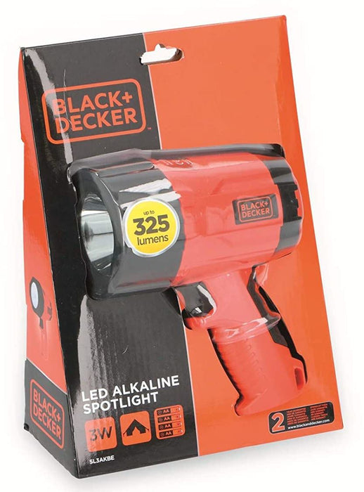 Black+Decker LED Torch, Battery Powered, 325 Lumens