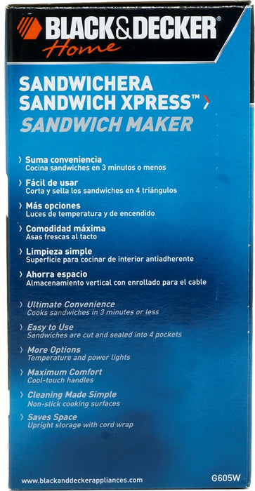 Black & Decker Sandwich Express Sandwich Maker , 220 V