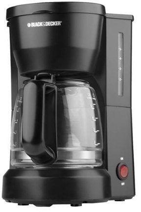 Black + Decker 5-Cup Coffee Maker, Black, Model: DCM-601B