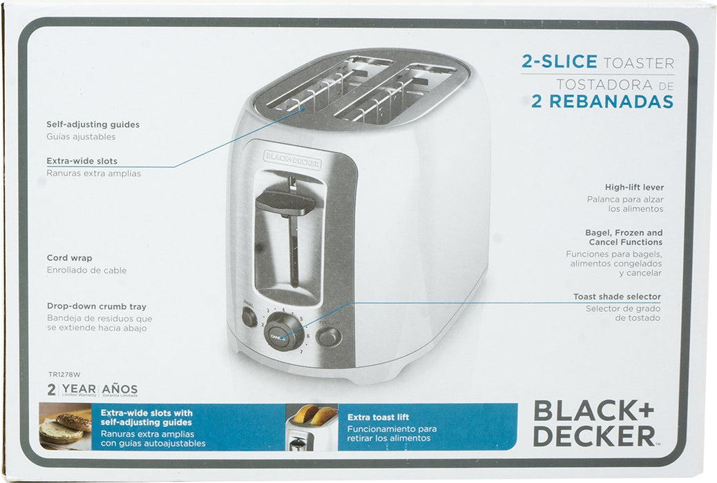 Black & Decker 2-Slice Toaster, Model #TR1278W