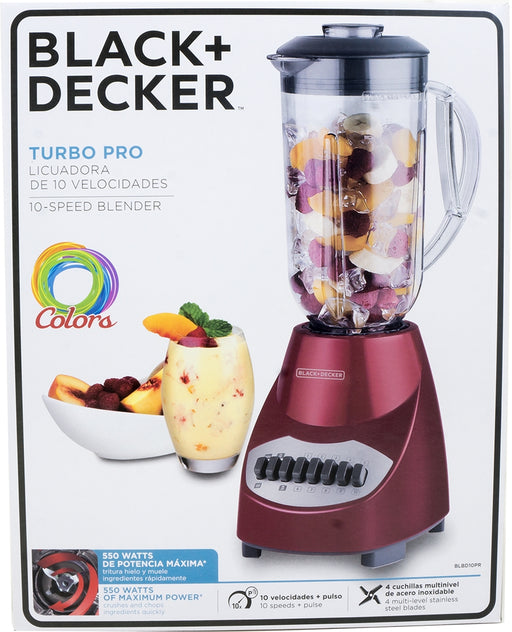 Black & Decker 10-Speed Pro Turbo Blender, Red, Model #BLBD10PR