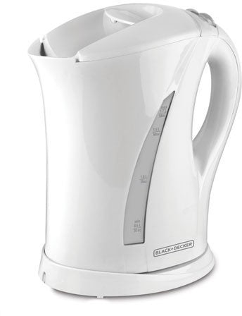 Black & Decker 1.7 Liter Cordless Electric Kettle, White, Model #JKCBD7876W