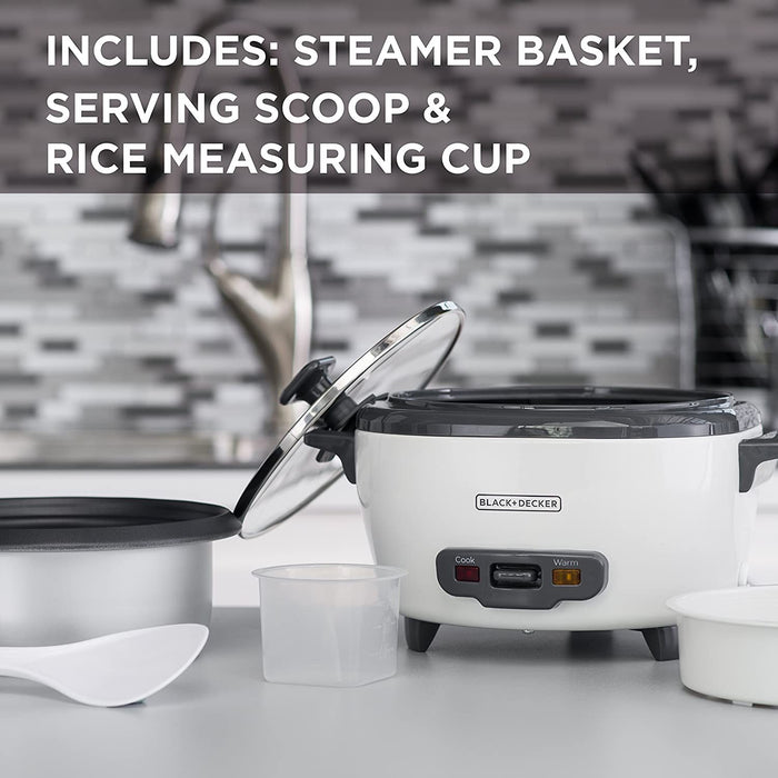 Black + Decker 6-Cup Rice Cooker, Model: RC506