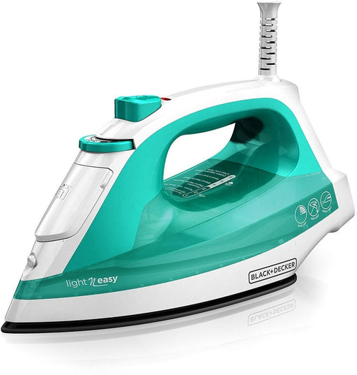 Black & Decker Light 'N Easy Compact Steam Iron, Teal, Model #IR1010