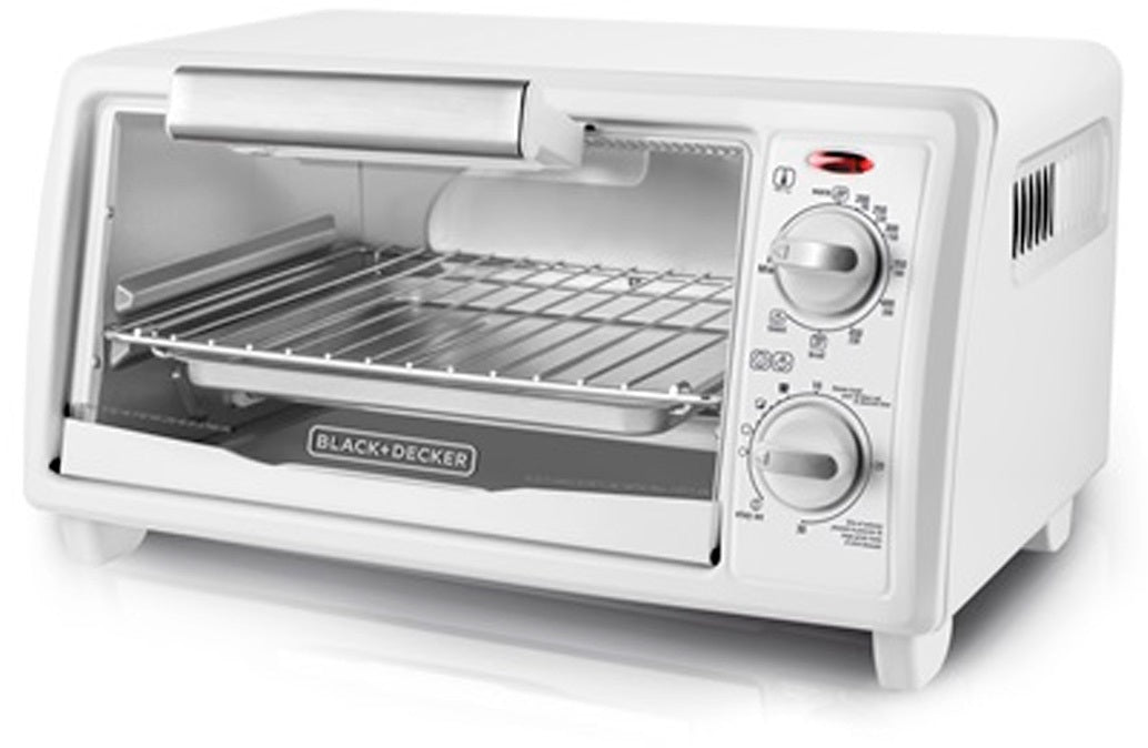 Black + Decker 1150 W Toaster Oven, White, Model: TO1342W