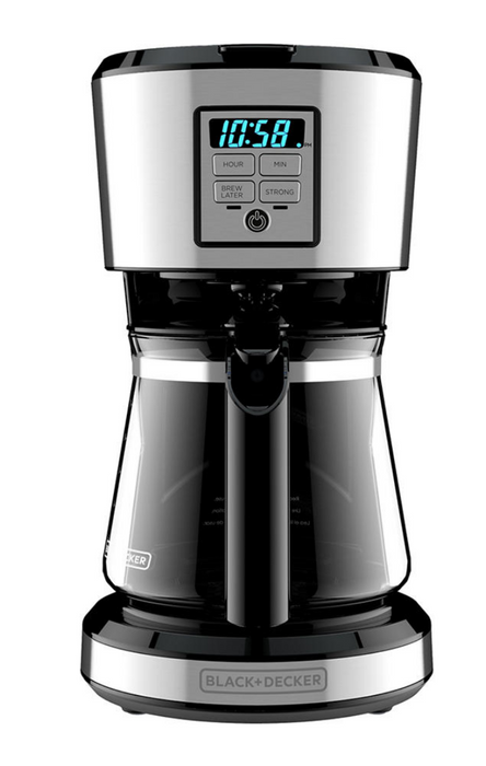 Black & Decker 12-Cup Stainless Coffee Maker With Vortex Technology , 12 cups