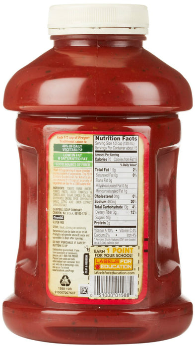 Prego Traditional Italian Sauce, 67 oz