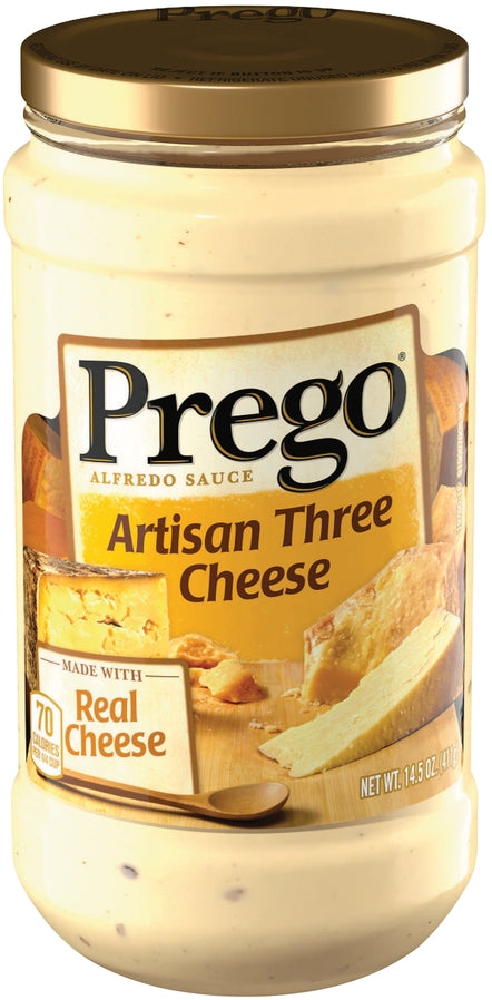 Prego Artisan Three Cheese Alfredo Sauce, 14.5 oz