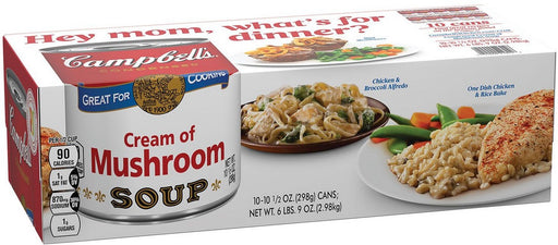 Campbell's Condensed Cream of Mushroom Soup, 10 x 298 gr