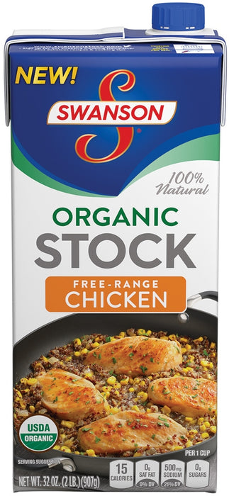 Swanson Organic Free-Range Chicken Stock, 32 oz