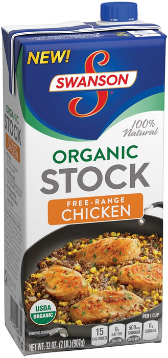 Swanson Organic Free-Range Chicken Stock, 32 oz