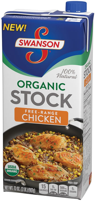 Swanson Organic Free-Range Chicken Stock, 32 oz