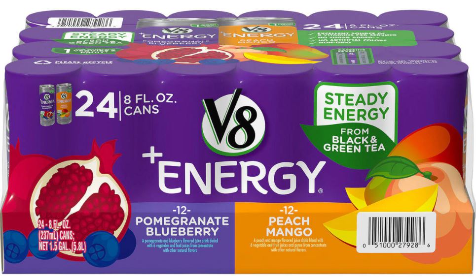 V8 + Energy Drinks, Variety Pack, 24 x 8 oz