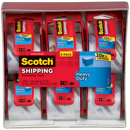 Scotch Packaging Tape with Dispenser, 1.88x800 inch, 6 ct