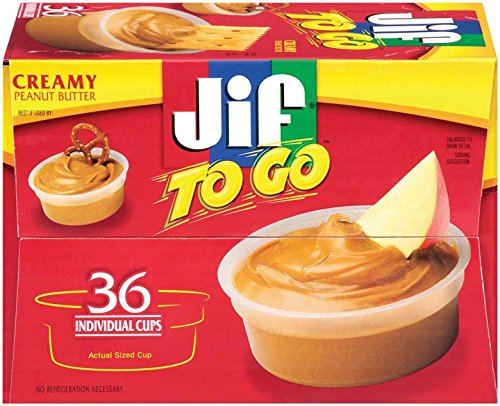 Jif To Go Creamy Peanut Butter, Value Pack, 36 ct