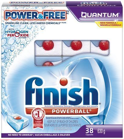Calgonit Finish PowerBall Quantum Dishwasher Detergent Tabs, 38 ct