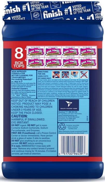 Finish Powerball Max in 1 Advanced  Dishwasher Detergent, 105 ct