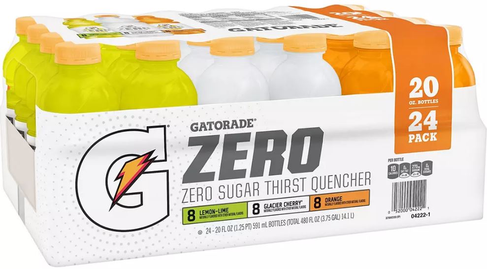 Gatorade G Zero Sugar, Variey Pack , 24 x 20 oz