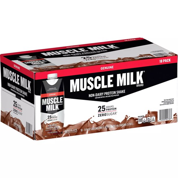 Muscle Milk Non-Dairy Protein Shake, Chocolate Flavor , 18 x 11 oz