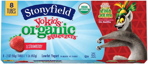 Stonyfield Yokids Squeezers, Strawberry, 8 ct