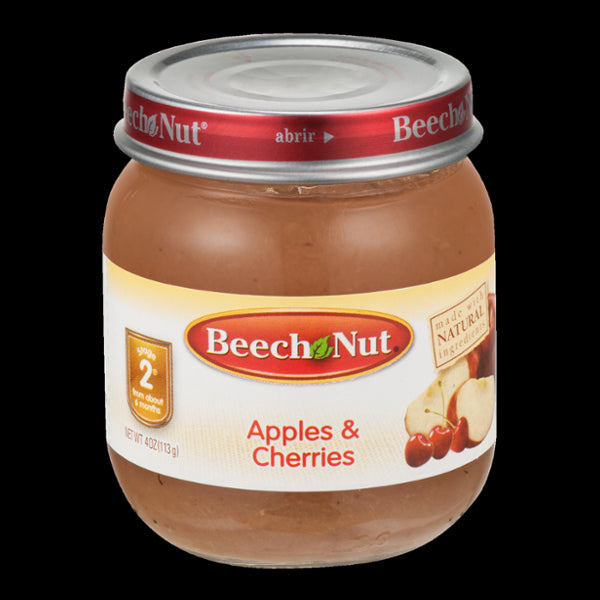 Beech-Nut Natural Baby Food Stage 2,  Apples & Cherries, 4 oz