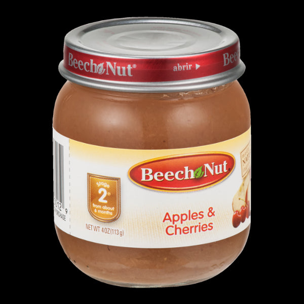 Beech-Nut Natural Baby Food Stage 2,  Apples & Cherries, 4 oz