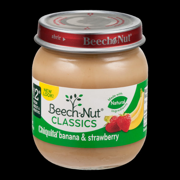 Beech-Nut Natural Baby Food Stage 2, Chiquita Banana & Strawberry, 4 oz