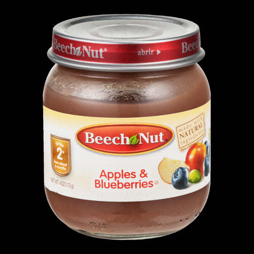 Beech-Nut Natural Baby Food Stage 2, Apples & Blueberries, 4 oz