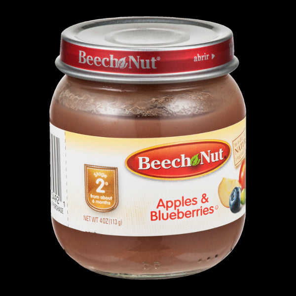 Beech-Nut Natural Baby Food Stage 2, Apples & Blueberries, 4 oz
