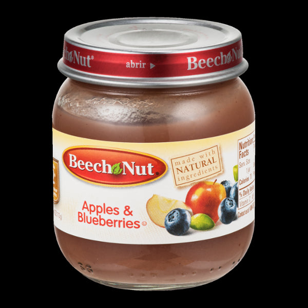 Beech-Nut Natural Baby Food Stage 2, Apples & Blueberries, 4 oz