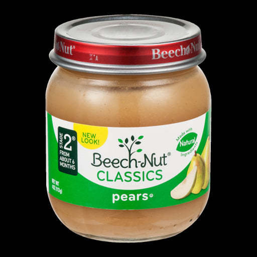 Beech-Nut Natural Baby Food Stage 2, Pears, 4 oz