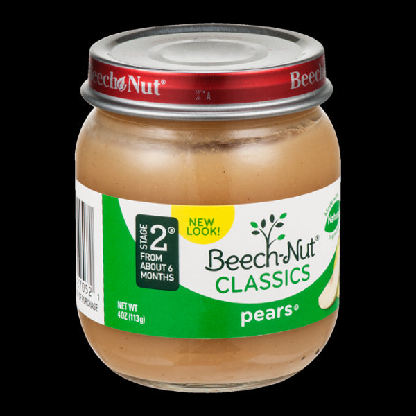 Beech-Nut Natural Baby Food Stage 2, Pears, 4 oz