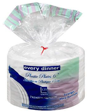 Every Dinner Plastic Plates, 6 inch, 25 ct