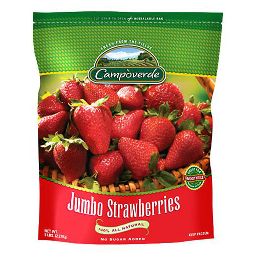 Campoverde Jumbo Strawberries, 100% Natural, No Sugar Added, 5 lbs