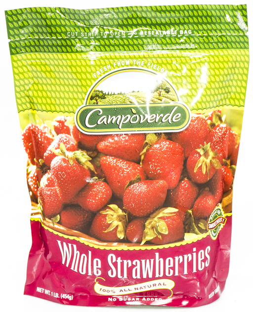 Campoverde Whole Strawberry, 100% Natural, No Sugar Added, 1 lb