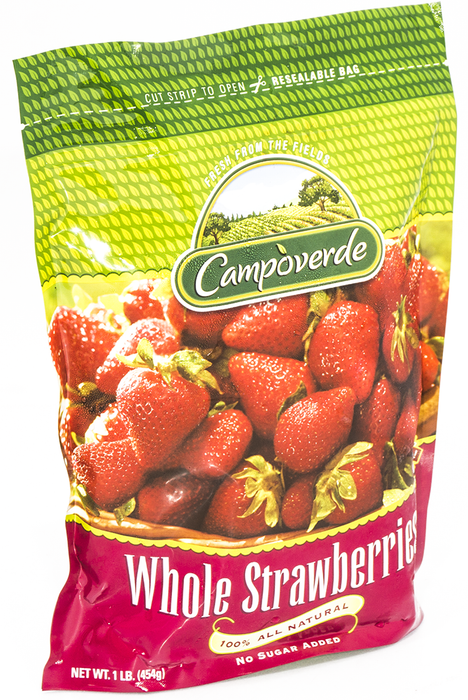 Campoverde Whole Strawberry, 100% Natural, No Sugar Added, 1 lb