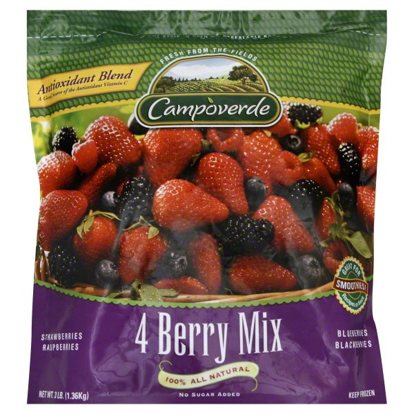 Campoverde Frozen 4 Berry Mix Fruit Blend, 3 lbs