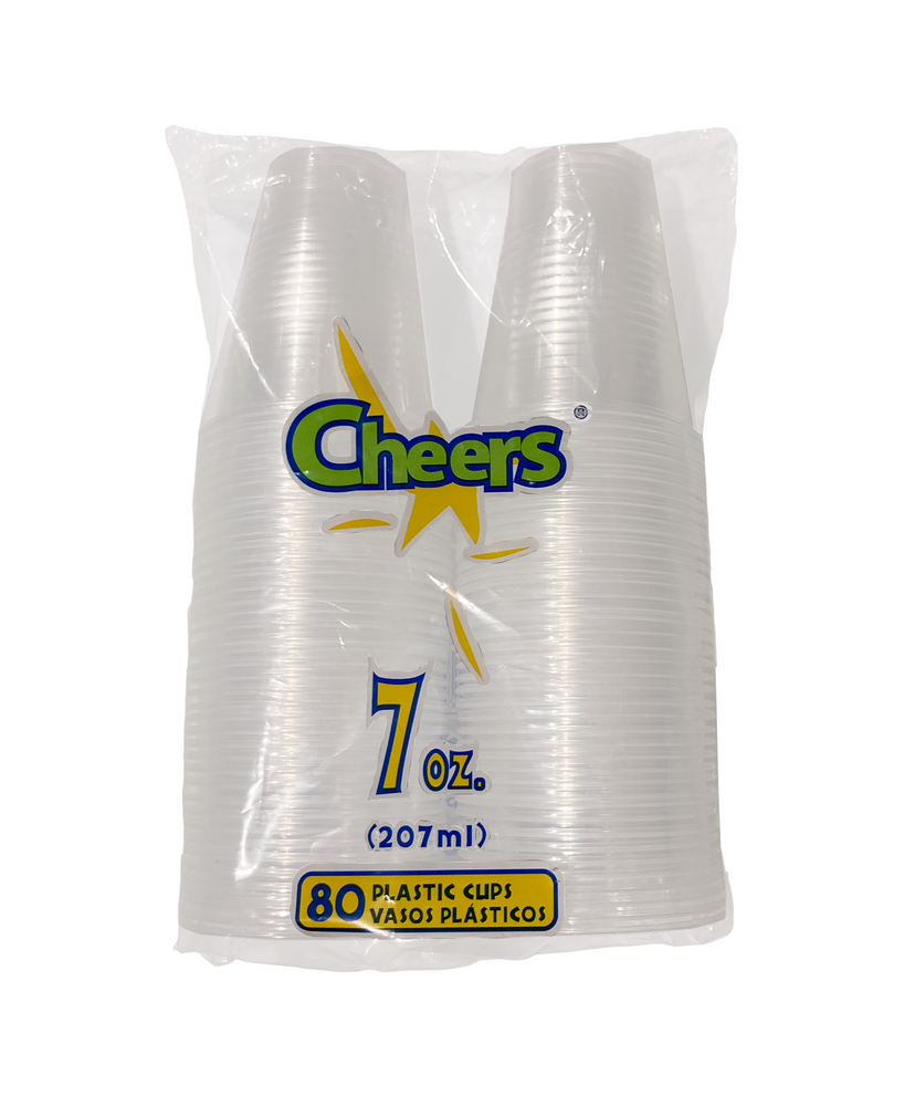 Cheers Plastic Cups, 7 oz, 80 ct