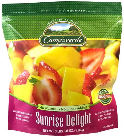 Campoverde Frozen Mixed Fruits Sunrise Delight Blend, 3 lbs