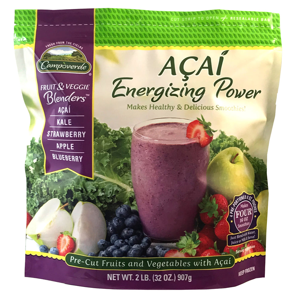 Campoverde Frozen Acai Energizing Power Fruit & Veggie Blend, 2 lbs