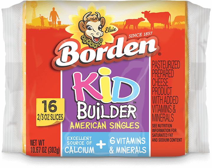 Borden Kid Builder American Cheese Singles , 16 ct