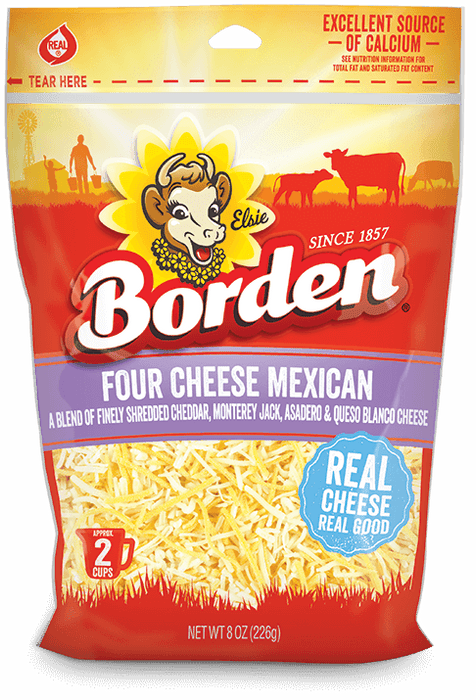 Borden Shredded 4 Cheese Mexican Shreds , 8 oz