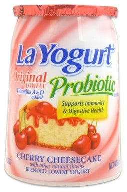 La Yogurt Probiotic Cherry Cheesecake Original Blended Low-Fat Yogurt, 6 oz