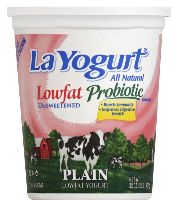 La Yogurt Lowfat Probiotic Plain Yogurt , 32 oz