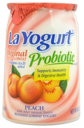 La Yogurt Probiotic Peach Original Blended Low-Fat Yogurt, 6 oz