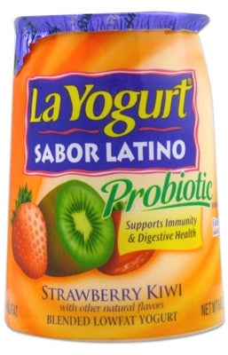 La Yogurt Probiotic Sabor Latino Strawberry Kiwi Blended Low-Fat Yogurt, 6 oz