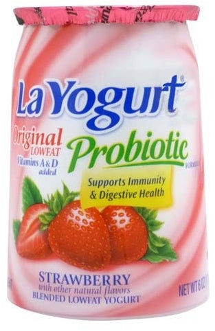 La Yogurt Probiotic Strawberry Original Blended Low-Fat Yogurt, 6 oz