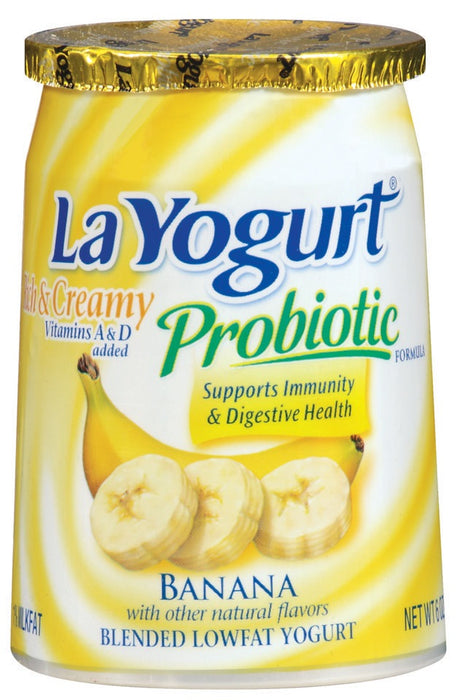 La Yogurt Probiotic Banana Rich & Creamy Blended Low-Fat Yogurt, 6 oz